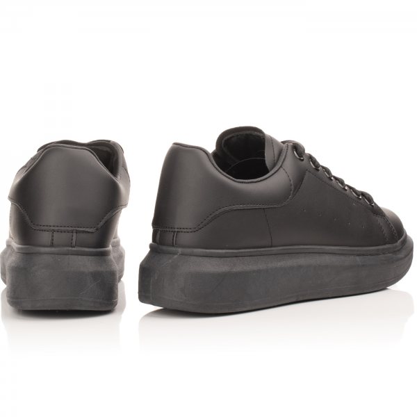 Μαύρα Sneakers Δίσολα Με Μαύρη Σόλα